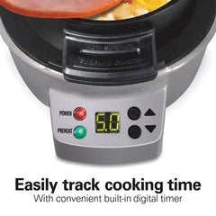 Breakfast Sandwich Maker with Timer, Silver
