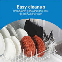 Durathon Removable-Grid Belgian Waffle Maker