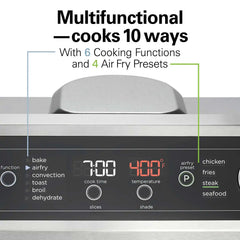 Digital Air Fryer Toaster Oven, 6 Slice Capacity