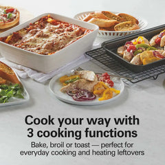 Easy Reach® 4 Slice Toaster Oven with Roll-Top Door