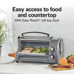 Easy Reach® 4 Slice Toaster Oven with Roll-Top Door