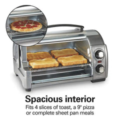 Easy Reach® 4 Slice Toaster Oven with Roll-Top Door