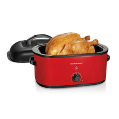Electric Roaster Oven, 22 Quarts, Red