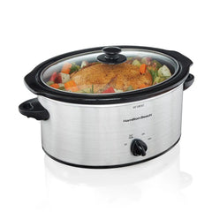 5 Quart Slow Cooker, Silver