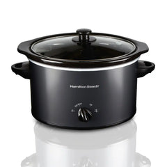 3 Quart Slow Cooker, Matte Black