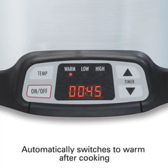 8 Quart Programmable Countdown Slow Cooker, Silver