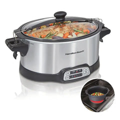 Stay or Go® Sear & Cook 6 Quart Slow Cooker, Silver