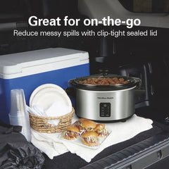 Programmable Stay or Go® Slow Cooker, Silver