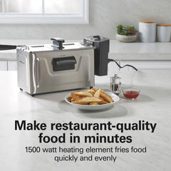 Deep Fryer, 2.8 Liters/12 Cup Food Capacity, Black