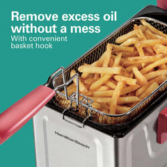 8 Cup Deep Fryer, Red