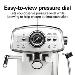 Slide & Lock™ Espresso Maker, White