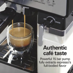 Slide & Lock™ Espresso Maker with Automatic Milk Reservoir