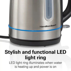Stainless Steel 1.7 Liter Kettle with LED Light Ring