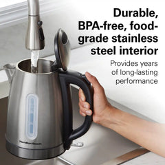 Stainless Steel 1.7 Liter Kettle with LED Light Ring
