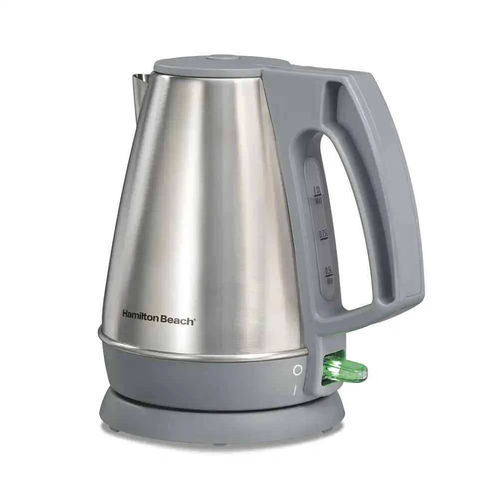 1 Liter Electric Kettle, Gray & Stainless