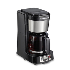 FrontFill® 5 Cup Compact Coffee Maker with Programmable Clock & Glass Carafe