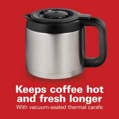 Front-Fill® 12 Cup Programmable Coffee Maker with Thermal Carafe Stainless Steel Accents