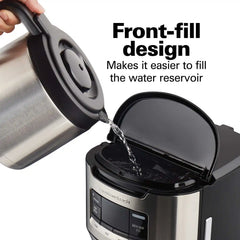 Front-Fill® 12 Cup Programmable Coffee Maker with Thermal Carafe Stainless Steel Accents