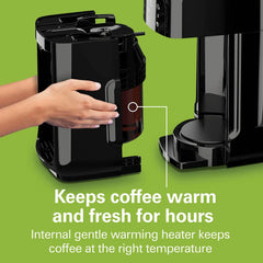 One Press® Dispensing Coffee Maker, 12 Cup