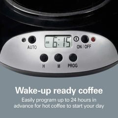 12 Cup Programmable Coffee Maker for Cone Filters