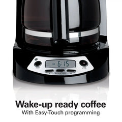 12 Cup Programmable Coffee Maker with 3 Settings