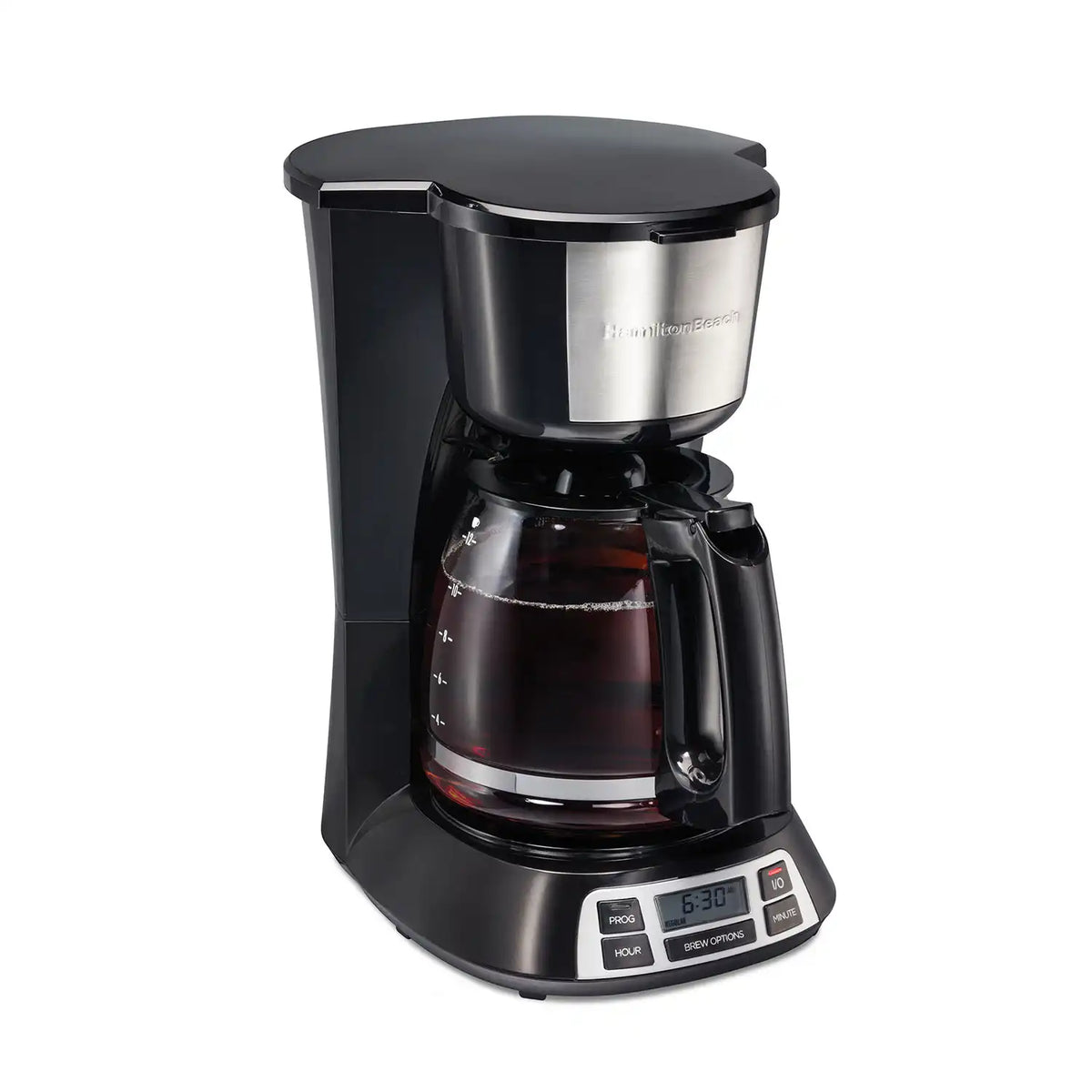 Programmable 12 Cup Coffee Maker, Stainless Steel Accents