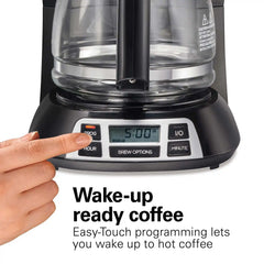 Programmable 12 Cup Coffee Maker, Stainless Steel Accents
