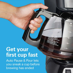 Programmable 12 Cup Coffee Maker, Stainless Steel Accents