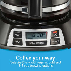 Programmable 12 Cup Coffee Maker, Stainless Steel Accents