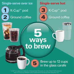 FlexBrew® Advanced 5-in-1 Coffee Maker, Removable Dual-Position, Black