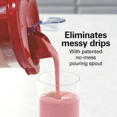 Power Elite™ Blender with 40 oz. Glass Jar, Red
