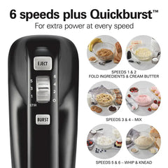 6 Speed Performance Hand Mixer with Ultimate Speed Control