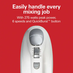Hand Mixer with Snap-On Case