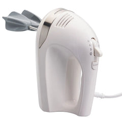 6 Speed Hand Mixer with Snap-On Case White
