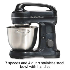 7 Speed Stand Mixer, 4 Quart, Black