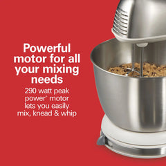 6 Speed Stand Mixer, White