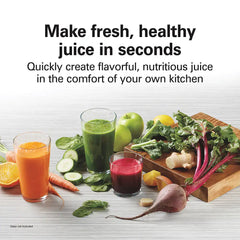 HealthSmart® Compact Juice Extractor, Black & Grey