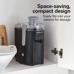 HealthSmart® Compact Juice Extractor, Black & Grey
