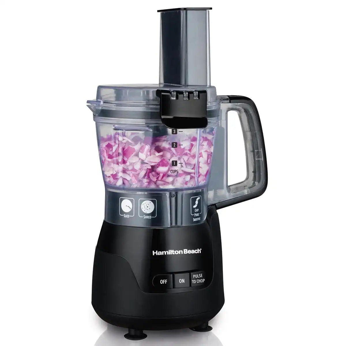 Hamilton Beach® Stack & Snap™ 4 Cup Food Processor, Chopper & Blender, Black, 70510