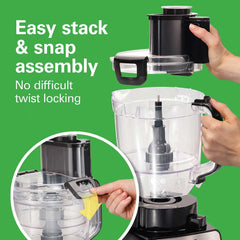 Hamilton Beach® Stack & Snap™ Duo Food Processor, 14 Cup Capacity, 70585