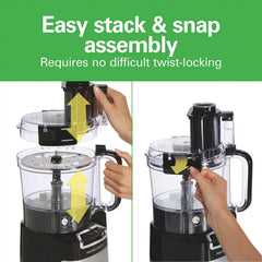Hamilton Beach® Stack & Snap™ 10-Cup Food Processor, 70723G