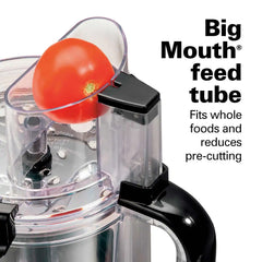 Hamilton Beach® Stack & Snap™ Food Processor, 12 Cup Capacity, Black & Stainless, 70725AG