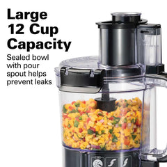 Hamilton Beach® Stack & Snap™ 12-Cup Food Processor, 70727G