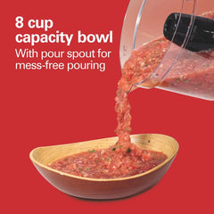 Hamilton Beach® Bowl Scraper Food Processor, 8 Cup Capacity, Black, 70743G