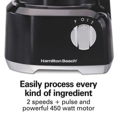 Hamilton Beach® Bowl Scraper Food Processor, 8 Cup Capacity, Black, 70743G