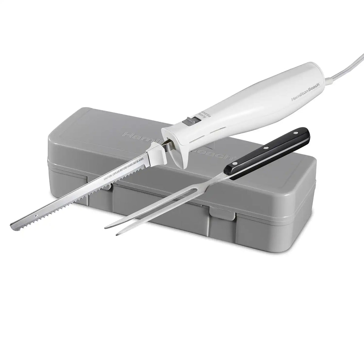 Electric Knife Set with Fork and Case