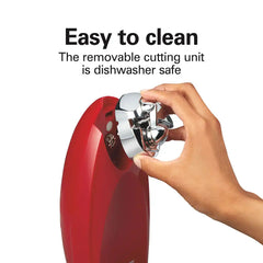 Classic Chrome Heavyweight Can Opener - Red