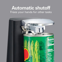 Extra-Tall Can Opener with Removable Cutting Lever, Black