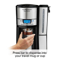 BrewStation® 12 Cup Programmable Coffee Maker with Removable Water Reservoir, Black & Stainless